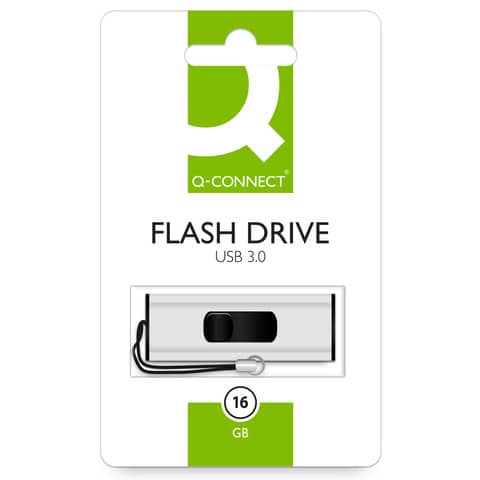 Chiavetta USB Q-Connect Super Speed 3.0 argento/nero 16 GB KF16369